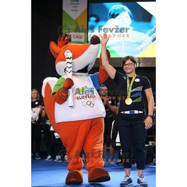 Reception for Slovenia Olympic Team in BTC City, Ljubljana on August 26, 2106