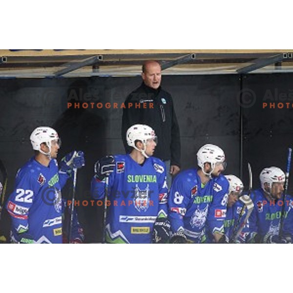 Nik Zupancic of Slovenia in action during friendly ice-hockey match between Slovenia and Italy in Bled Ice hall, Slovenia on August 29, 2016