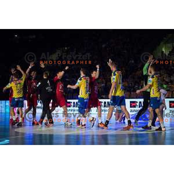 in action during handball match of SEHA Gazprom League between Ceelje Pivovarna Lasko and Veszprem, Arena Zlatorog, Celje, September 3rd, 2016.