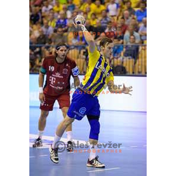 in action during handball match of SEHA Gazprom League between Ceelje Pivovarna Lasko and Veszprem, Arena Zlatorog, Celje, September 3rd, 2016.