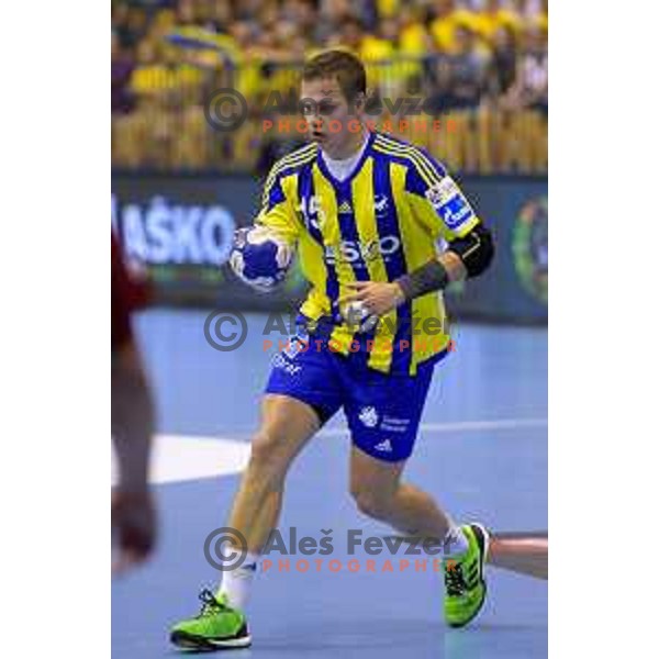 in action during handball match of SEHA Gazprom League between Ceelje Pivovarna Lasko and Veszprem, Arena Zlatorog, Celje, September 3rd, 2016.