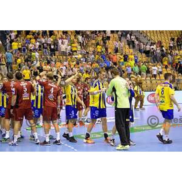 in action during handball match of SEHA Gazprom League between Ceelje Pivovarna Lasko and Veszprem, Arena Zlatorog, Celje, September 3rd, 2016.