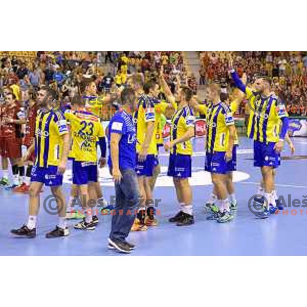 in action during handball match of SEHA Gazprom League between Ceelje Pivovarna Lasko and Veszprem, Arena Zlatorog, Celje, September 3rd, 2016.