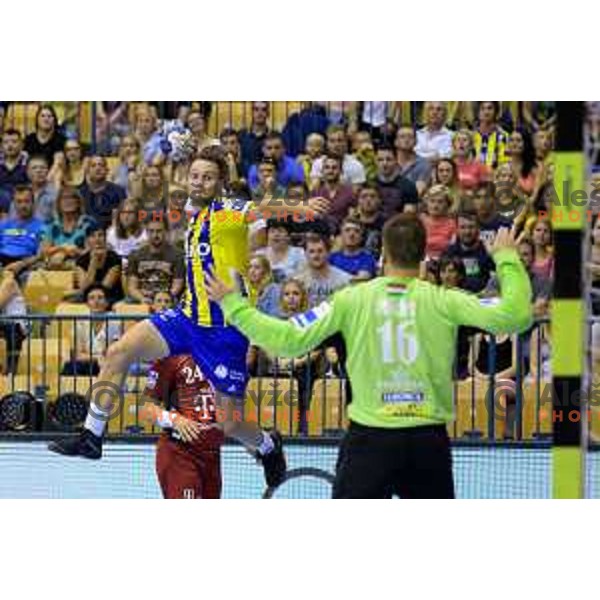 in action during handball match of SEHA Gazprom League between Ceelje Pivovarna Lasko and Veszprem, Arena Zlatorog, Celje, September 3rd, 2016.