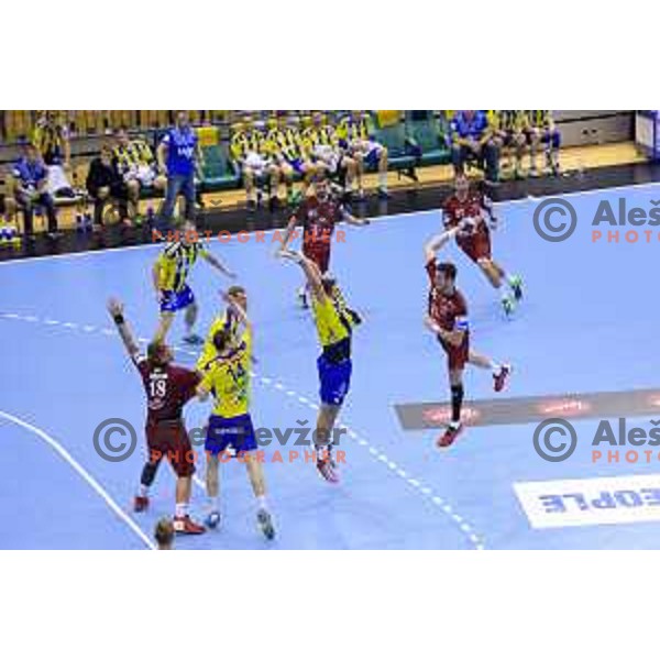 in action during handball match of SEHA Gazprom League between Ceelje Pivovarna Lasko and Veszprem, Arena Zlatorog, Celje, September 3rd, 2016.