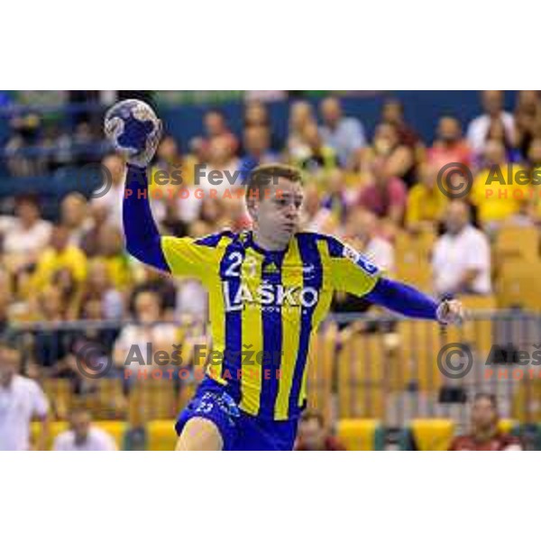 in action during handball match of SEHA Gazprom League between Ceelje Pivovarna Lasko and Veszprem, Arena Zlatorog, Celje, September 3rd, 2016.