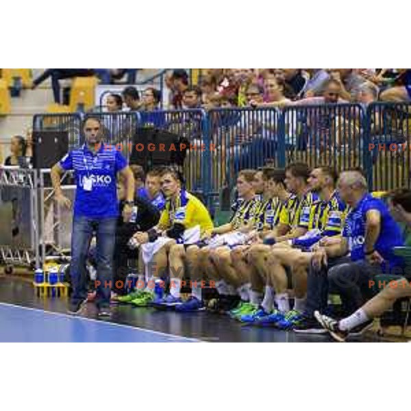 in action during handball match of SEHA Gazprom League between Ceelje Pivovarna Lasko and Veszprem, Arena Zlatorog, Celje, September 3rd, 2016.