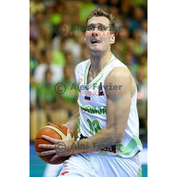 Zoran Dragic of team Slovenia in action during basketball match between Slovenia and Ukraine, 3rd match in group E qualifications for Eurobasket 2017, played in Zlatorog Arena, Celje, Slovenia on September 7, 2016