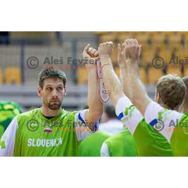 Gasper Vidmar of team Slovenia in action during basketball match between Slovenia and Ukraine, 3rd match in group E qualifications for Eurobasket 2017, played in Zlatorog Arena, Celje, Slovenia on September 7, 2016