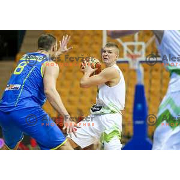 Edo Muric of team Slovenia in action during basketball match between Slovenia and Ukraine, 3rd match in group E qualifications for Eurobasket 2017, played in Zlatorog Arena, Celje, Slovenia on September 7, 2016