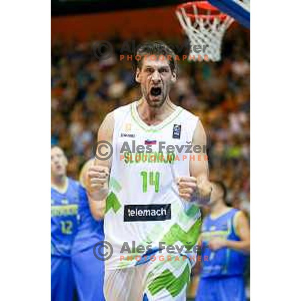 Gasper Vidmar of team Slovenia in action during basketball match between Slovenia and Ukraine, 3rd match in group E qualifications for Eurobasket 2017, played in Zlatorog Arena, Celje, Slovenia on September 7, 2016