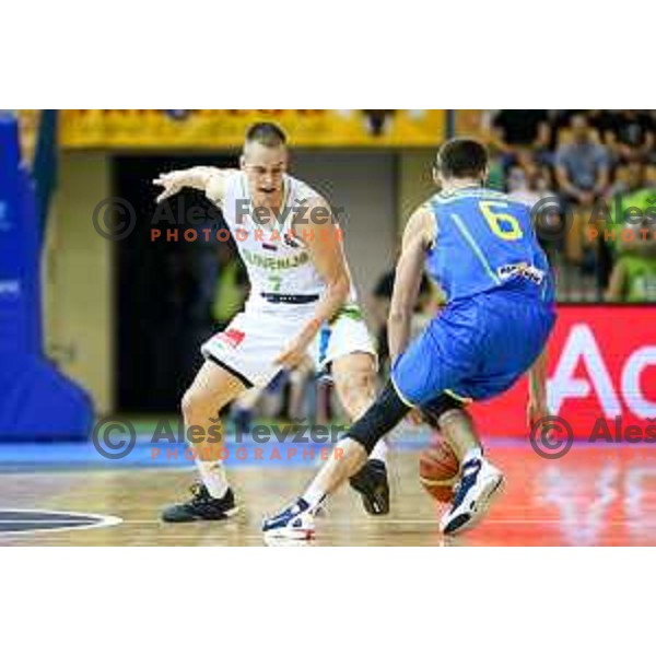 Klemen Prepelic of team Slovenia in action during basketball match between Slovenia and Ukraine, 3rd match in group E qualifications for Eurobasket 2017, played in Zlatorog Arena, Celje, Slovenia on September 7, 2016