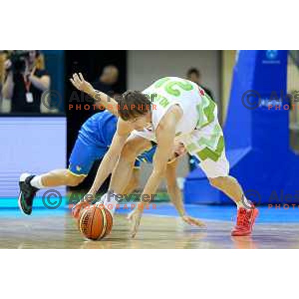 Jaka Klobucar of team Slovenia in action during basketball match between Slovenia and Ukraine, 3rd match in group E qualifications for Eurobasket 2017, played in Zlatorog Arena, Celje, Slovenia on September 7, 2016