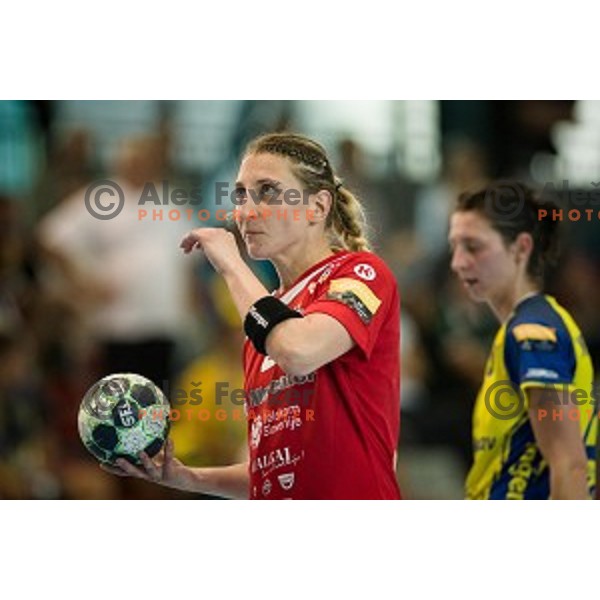 Tamara Georgijev in action during Handball match Krim - Ioventa Mihalovce, EHF Champions league qualifying, Kodeljevo, Ljubljana, Slovenia, 10.09.2016