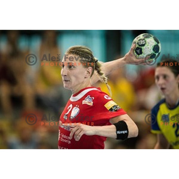 Tamara Georgijev in action during Handball match Krim - Ioventa Mihalovce, EHF Champions league qualifying, Kodeljevo, Ljubljana, Slovenia, 10.09.2016