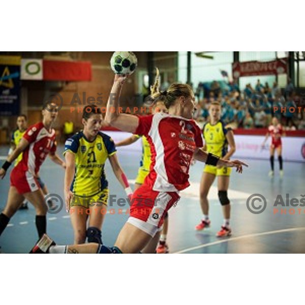 Tamara Georgijev in action during Handball match Krim - Ioventa Mihalovce, EHF Champions league qualifying, Kodeljevo, Ljubljana, Slovenia, 10.09.2016
