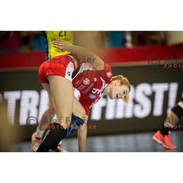 Aneta Benko in action during Handball match Krim - Ioventa Mihalovce, EHF Champions league qualifying, Kodeljevo, Ljubljana, Slovenia, 10.09.2016
