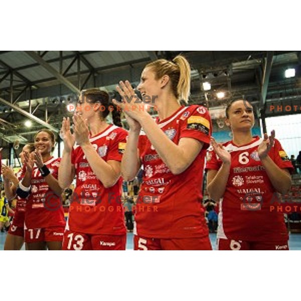 Aneta Benko in action during Handball match Krim - Ioventa Mihalovce, EHF Champions league qualifying, Kodeljevo, Ljubljana, Slovenia, 10.09.2016