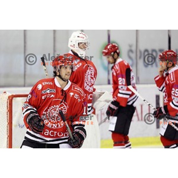 action during ice-hockey match Olimpija Ljubljana - SIJ Acroni Jesenice in Tivoli Hall, Ljubljana, Slovenia on September 13, 2016