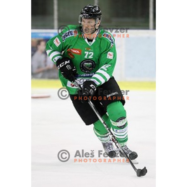 Kristijan Cepon in action during ice-hockey match Olimpija Ljubljana - SIJ Acroni Jesenice in Tivoli Hall, Ljubljana, Slovenia on September 13, 2016