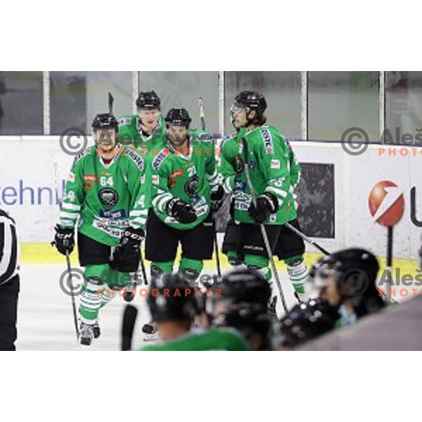 action during ice-hockey match Olimpija Ljubljana - SIJ Acroni Jesenice in Tivoli Hall, Ljubljana, Slovenia on September 13, 2016