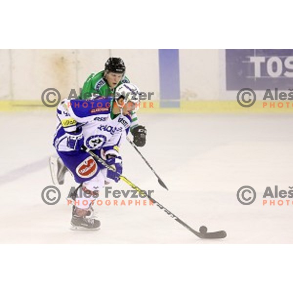 Miha Verlic of VSV in action during ice-hockey match between Olimpija Ljubljana and VSV in EBEL league 2016/2017 in Tivoli Hall, Ljubljana, Slovenia on September 16, 2016