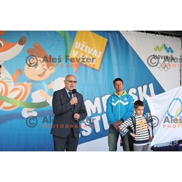 Olympic festival for kids on Congress Square, Ljubljana, Slovenia on September 23, 2016