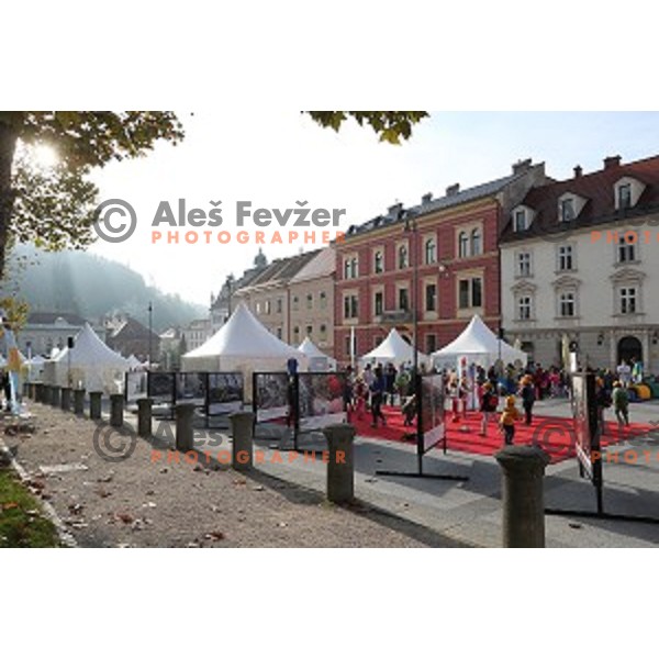 Olympic festival for kids on Congress Square, Ljubljana, Slovenia on September 23, 2016