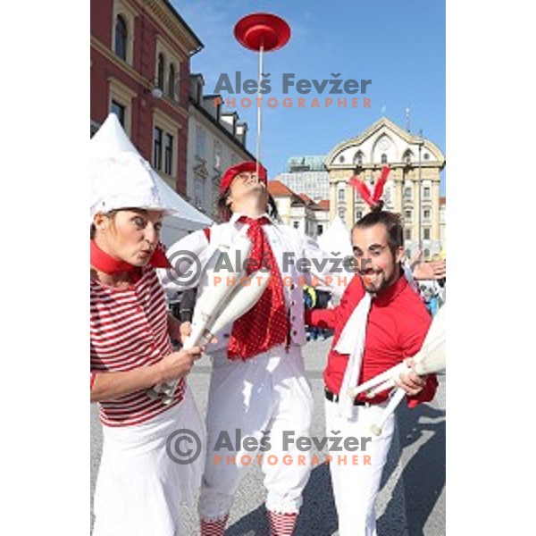 Olympic festival for kids on Congress Square, Ljubljana, Slovenia on September 23, 2016