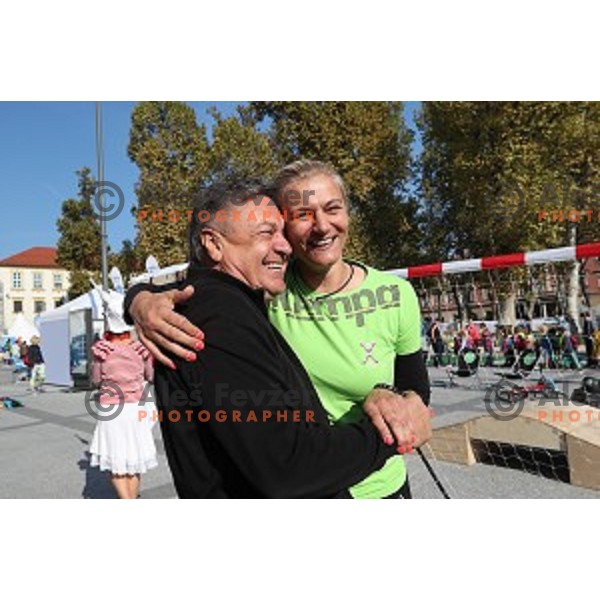 Olympic festival for kids on Congress Square, Ljubljana, Slovenia on September 23, 2016