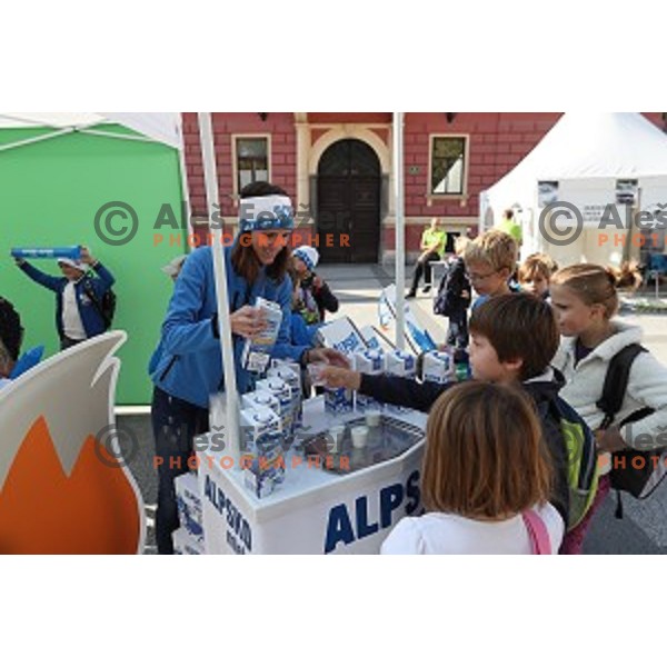Olympic festival for kids on Congress Square, Ljubljana, Slovenia on September 23, 2016