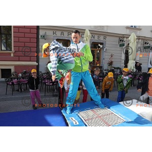 Olympic festival for kids on Congress Square, Ljubljana, Slovenia on September 23, 2016