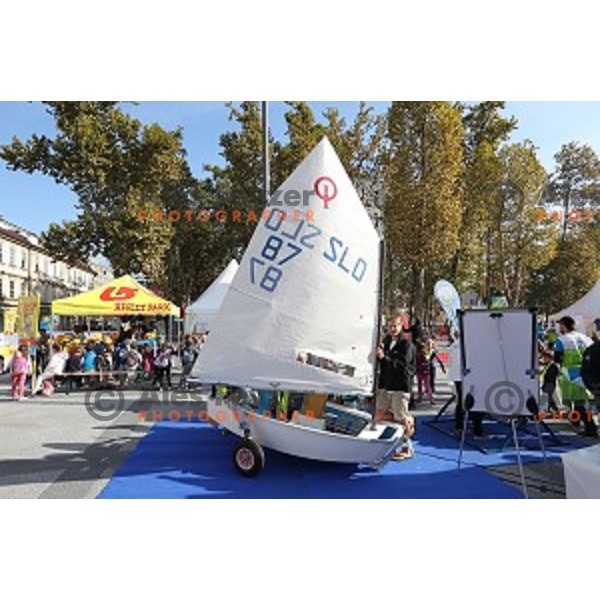 Olympic festival for kids on Congress Square, Ljubljana, Slovenia on September 23, 2016