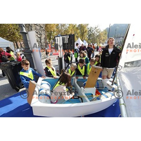 Olympic festival for kids on Congress Square, Ljubljana, Slovenia on September 23, 2016