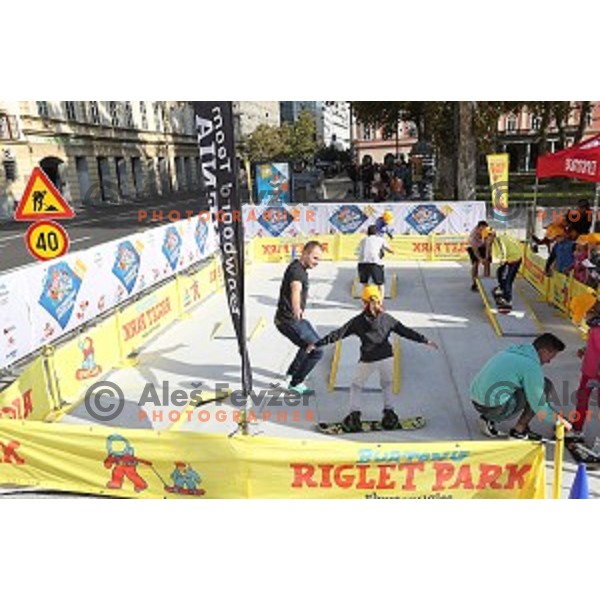 Olympic festival for kids on Congress Square, Ljubljana, Slovenia on September 23, 2016