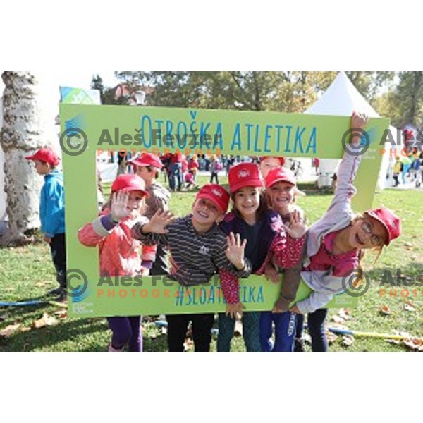 Olympic festival for kids on Congress Square, Ljubljana, Slovenia on September 23, 2016