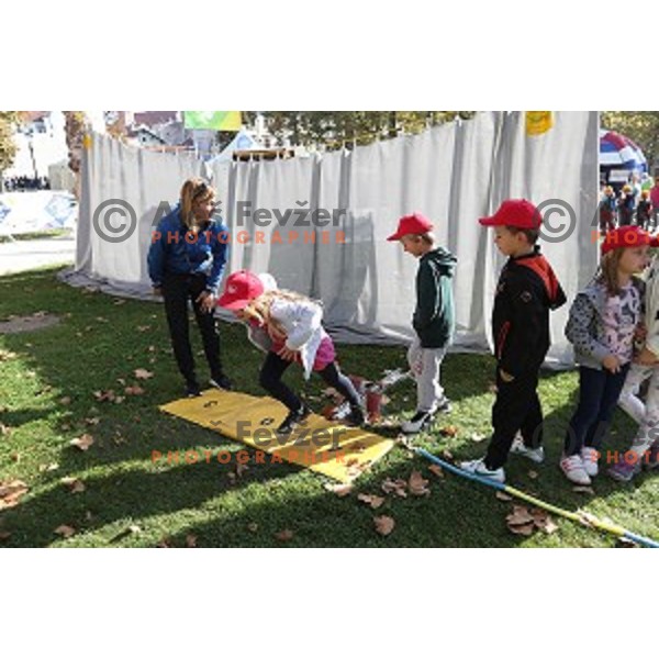 Olympic festival for kids on Congress Square, Ljubljana, Slovenia on September 23, 2016
