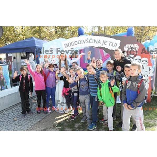 Olympic festival for kids on Congress Square, Ljubljana, Slovenia on September 23, 2016