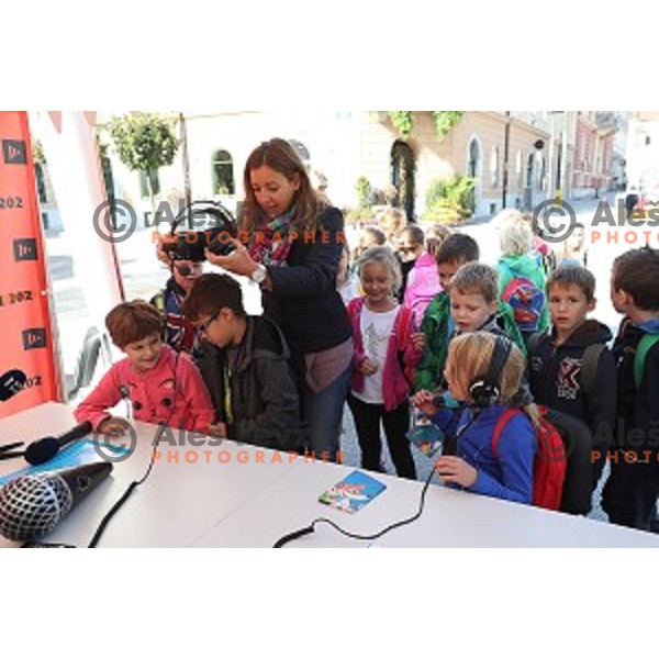 Olympic festival for kids on Congress Square, Ljubljana, Slovenia on September 23, 2016
