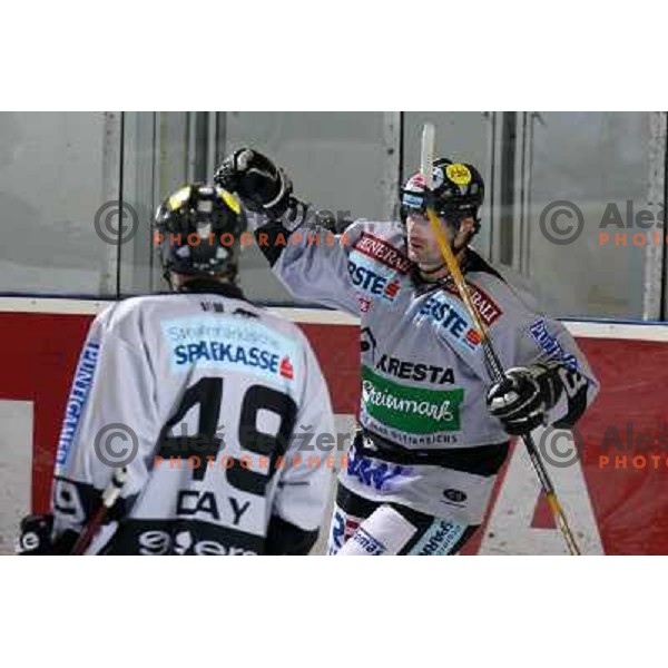 Ivo Jan celebrate goal at match ZM Olimpija-Graz 99er in Ebel league,played in Ljubljana,Slovenia 9.10.2007. Photo by Ales Fevzer 