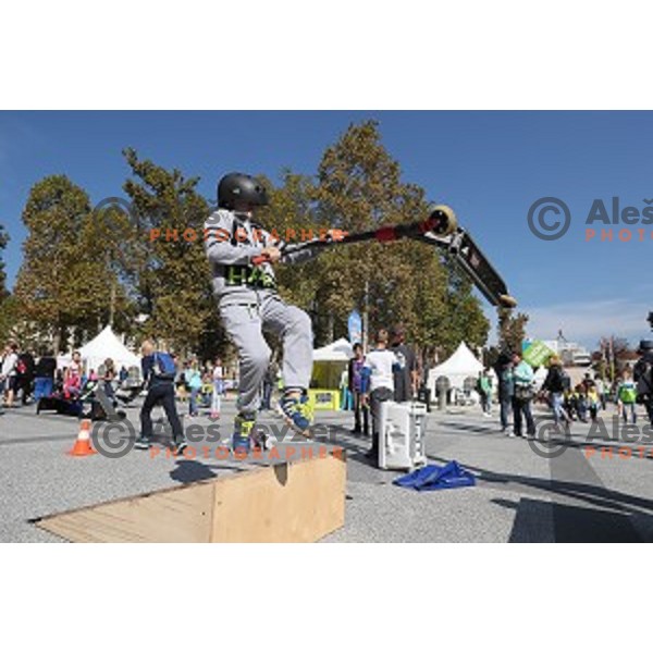 Olympic festival for kids on Congress Square, Ljubljana, Slovenia on September 23, 2016