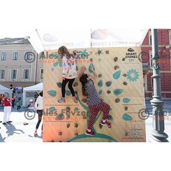 Olympic festival for kids on Congress Square, Ljubljana, Slovenia on September 23, 2016