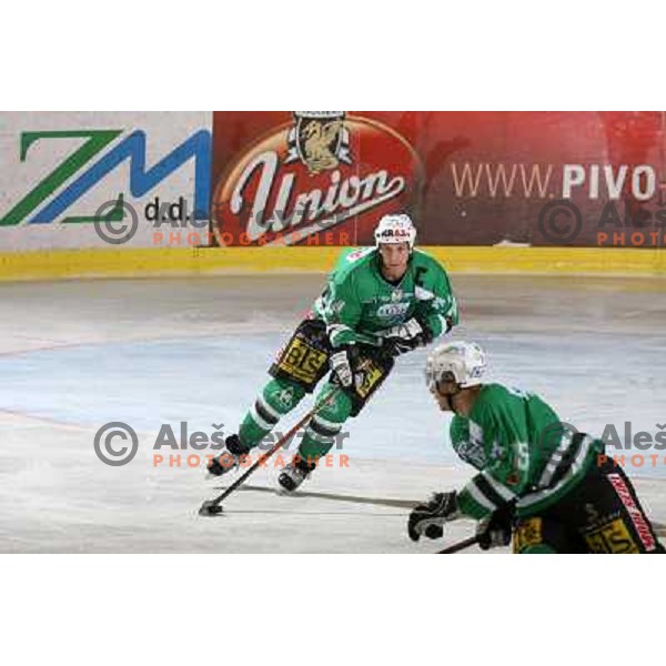 Tomaz Vnuk at match ZM Olimpija-Graz 99ers in Ebel league,played in Ljubljana,Slovenia 9.10.2007. Graz 99ers won the match 3:1.Photo by Ales Fevzer 