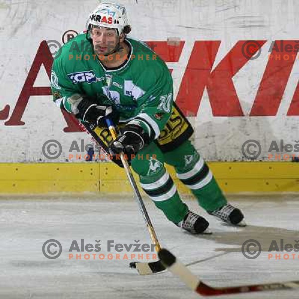 Yarema at match ZM Olimpija-Graz 99ers in Ebel league,played in Ljubljana,Slovenia 9.10.2007. Graz 99ers won the match 3:1.Photo by Ales Fevzer 