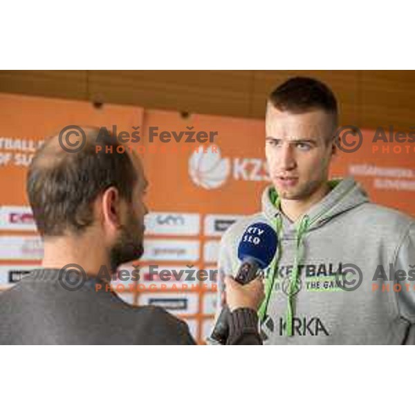 Matej Rojc of Krka during press conference before Superpokal of Slovenia 2016, Radisson Blu Plaza Hotel, Ljubljana, September 26th, 2016