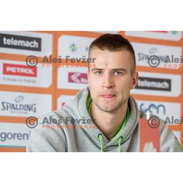 Matej Rojc of Krka during press conference before Superpokal of Slovenia 2016, Radisson Blu Plaza Hotel, Ljubljana, September 26th, 2016