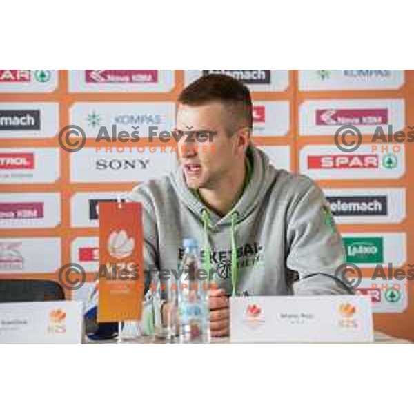 Matej Rojc of Krka during press conference before Superpokal of Slovenia 2016, Radisson Blu Plaza Hotel, Ljubljana, September 26th, 2016