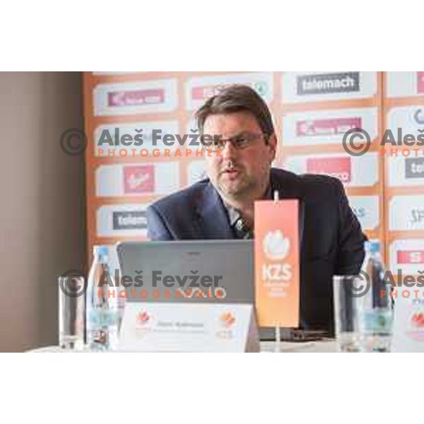 Damir Radenovic uring press conference before Superpokal of Slovenia 2016, Radisson Blu Plaza Hotel, Ljubljana, September 26th, 2016.