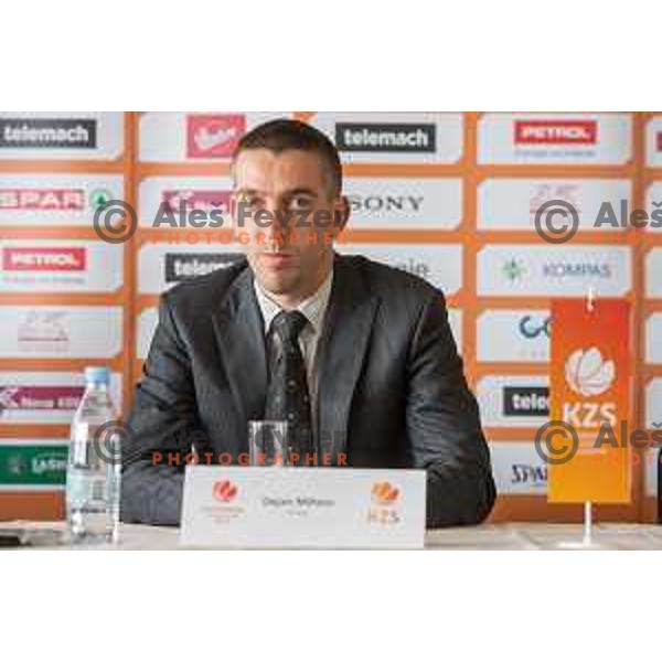 Dejan Mihevc, head coach of Krka during press conference before Superpokal of Slovenia 2016, Radisson Blu Plaza Hotel, Ljubljana, September 26th, 2016