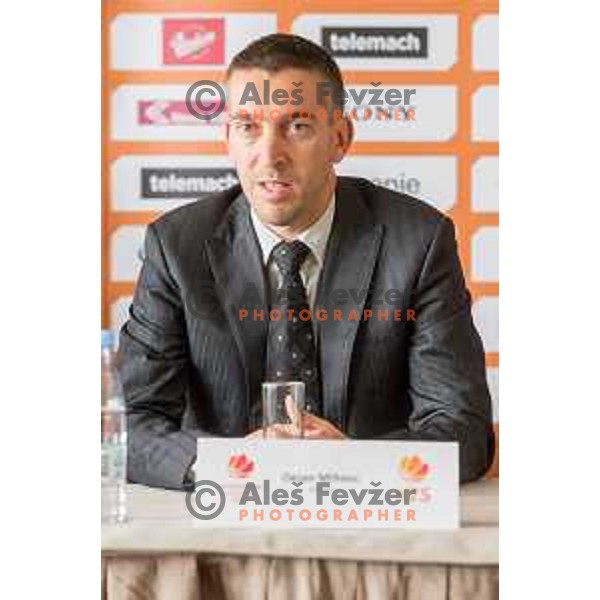 Dejan Mihevc, head coach of Krka during press conference before Superpokal of Slovenia 2016, Radisson Blu Plaza Hotel, Ljubljana, September 26th, 2016